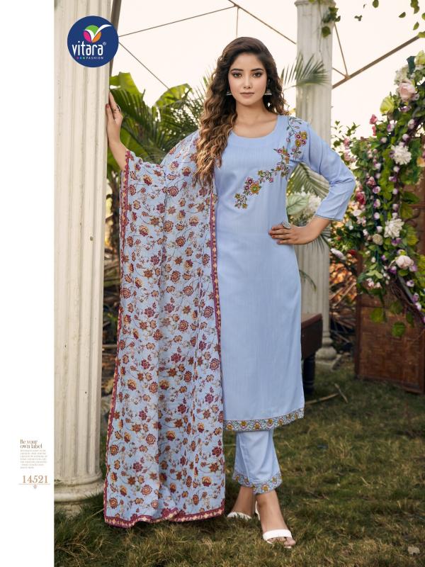 Vitara Ofira Beautiful Kurti With Bottom Dupatta Collection